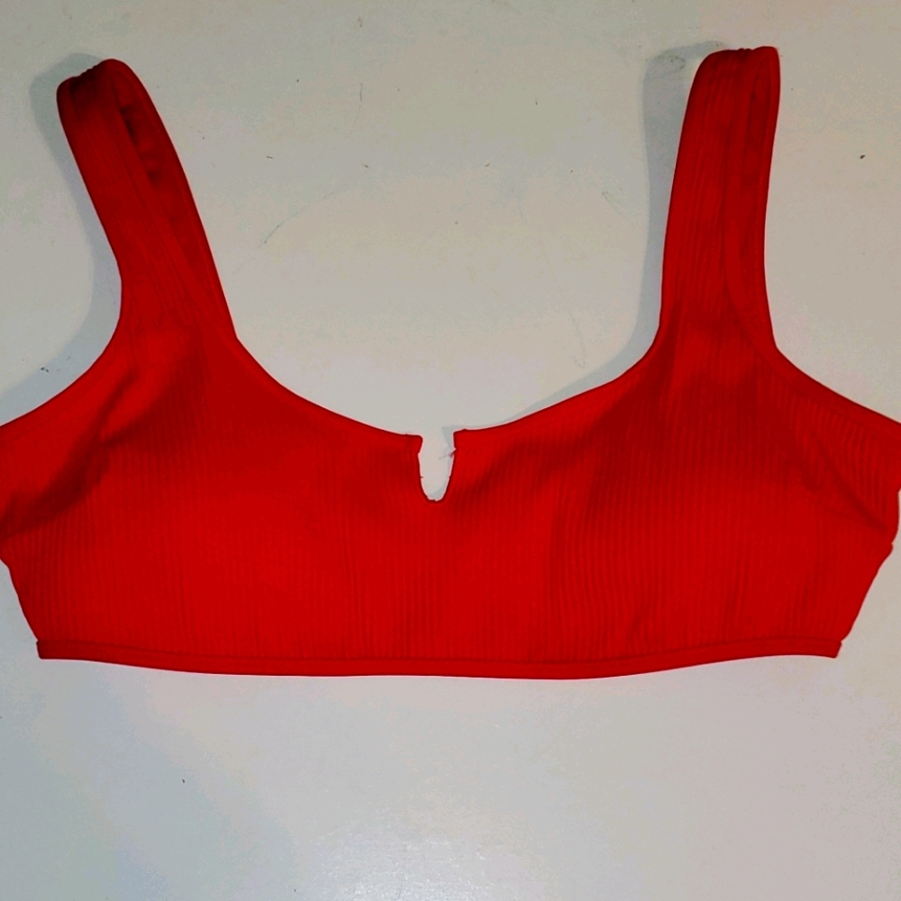 NWOT Hollister L women's red bikini swim top separate